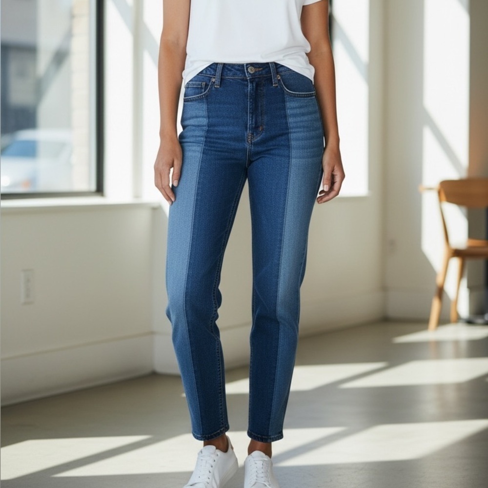 PacSun Two Toned High Rise Raw Hem Skinny Jeggings